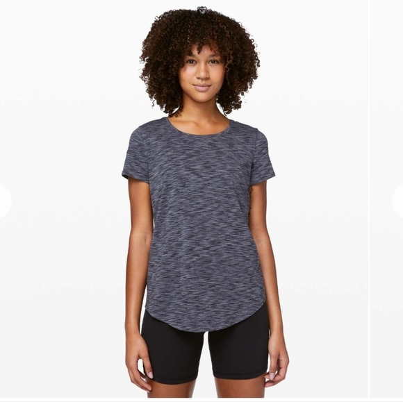 Lululemon Love Crew III Tee | Space Dye Black Dark Shadow | Size Small - Picture 1 of 8